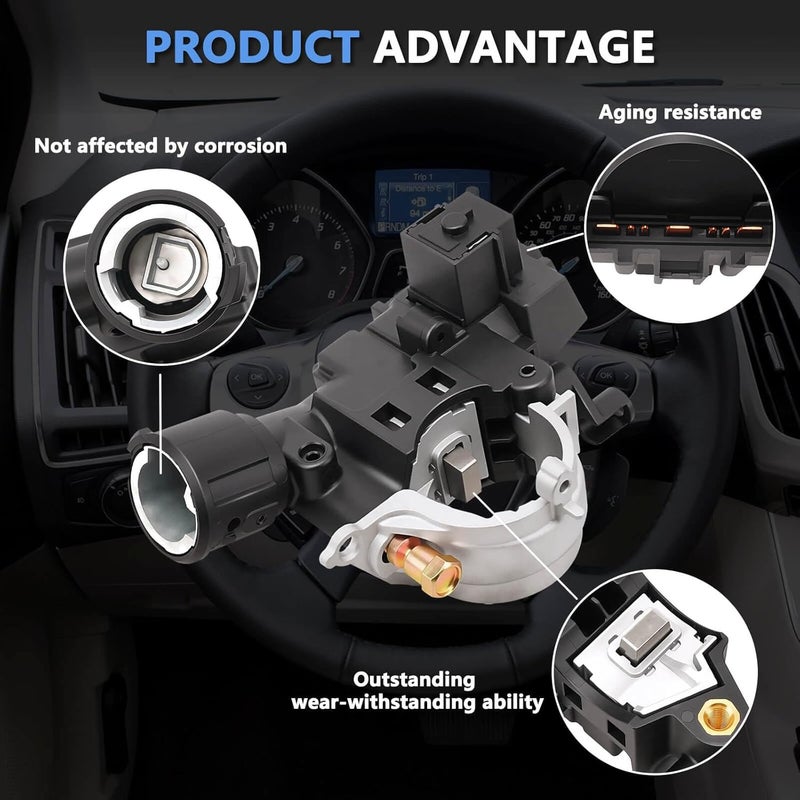 RAMATA 989-019 9L8Z-3511-A Ignition Lock Housing with Anti-Theft Bolt Compatible with 2008 2009 2010 2011 2012 Ford Escape, Mazda Tribute, Mercury Mariner, Ford Focus, Replace # ZZDB66160 - Image 5